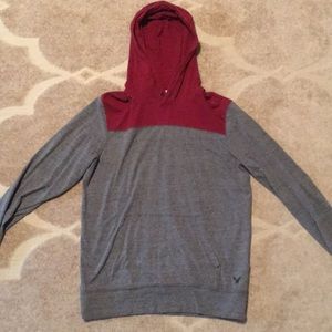 Maroon, grey, American eagle light weight hoodie
